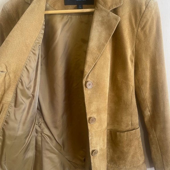 Kenneth Cole Reaction Jacket Women's Small Light Brown Suede Normcore Business - Picture 3 of 8